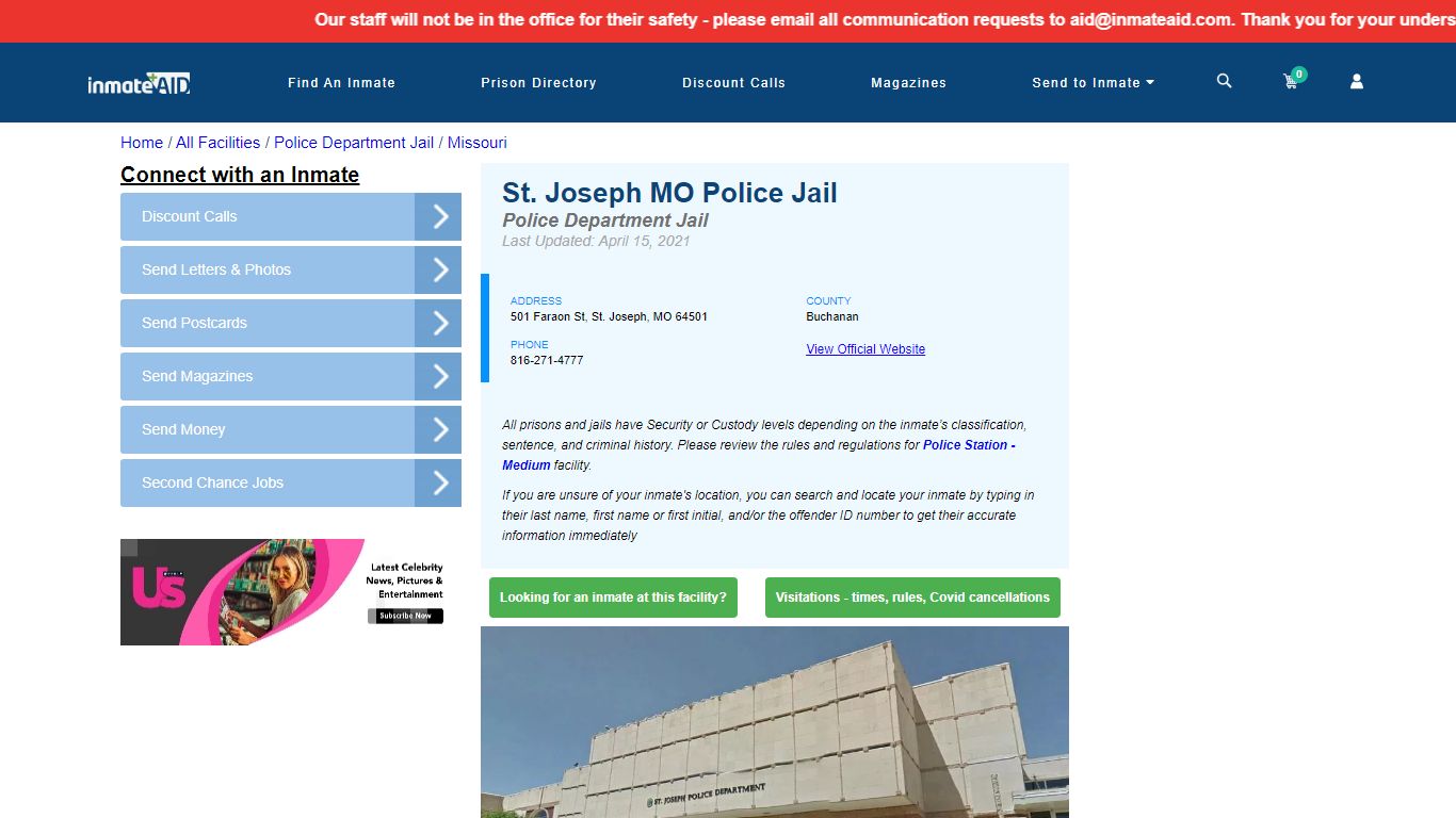 St. Joseph MO Police Jail & Inmate Search - St. Joseph, MO